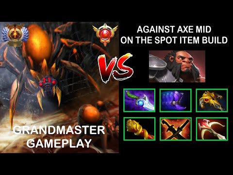 Grandmaster Broodmother vs AXE MID! (0073) Immortal Gameplay