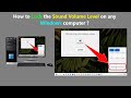 How to Lock the Sound Volume Level on any Windows computer ?