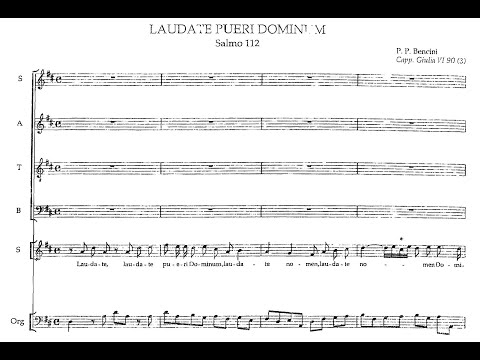 Pietro Paolo Bencini (1675-1755), Laudate pueri (score)