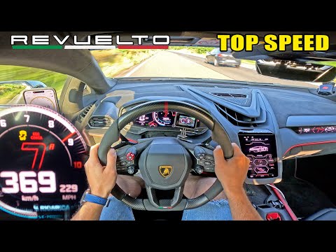 1014HP Lamborghini REVUELTO 369KMH TOP SPEED POV on AUTOBAHN