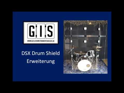 DSX - Erweiterungspaket Aufbau Drum Shield Geilich Instrument Shields Schallschutz für Instrumente