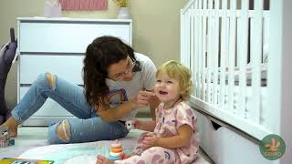 Dětská postýlka Sleeppo Gekko Kids 120x60. Bílá