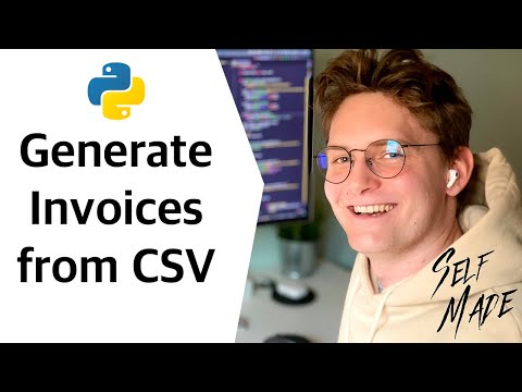 Automatically generate PDF Invoices from CSV / Excel files using Python