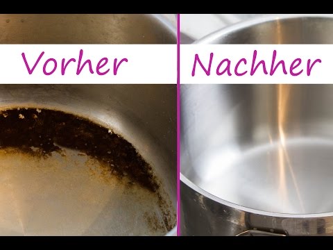 Clean heavily burnt pots properly with baking soda and dish soap