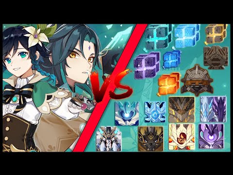 XiaoVen Coop Against All World Bosses In The Game - Genshin Impact