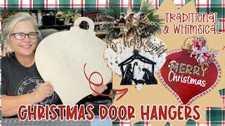 🎄🎅🏻 Christmas Door Hangers ~ Traditional Nativity and Whimsical Leopard Santa Lots of New Techniques