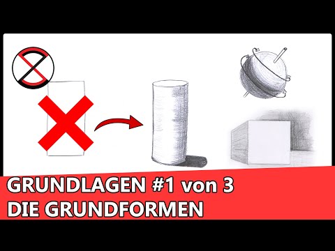 #1 von 3 Grundlagen Zeichnen lernen: Die Grundformen - Zeichnen für Anfänger