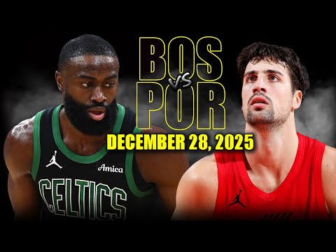 Boston Celtics vs Portland Trail Blazers Full Game Highlights – December 28, 2025 | NBA Season