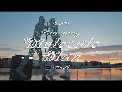 Renegade Climbers Ascend Berlin Sculpture at Sunrise | "Climbing Molecule Man"