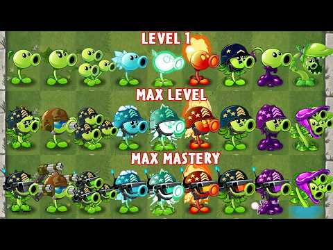 Random 29 Pea Plants LEVEL 1 vs MAX LEVEL vs M200 - WHo Will Win? - Pvz 2 Plant vs Plant