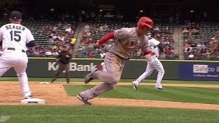 LAA@SEA: Romine scores on error to put Angles on top