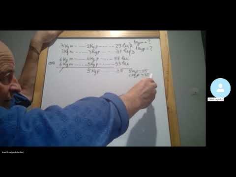 Lesson 101 - Price calculation for 1 kg apples and 1 kg of pears, using a system of equations