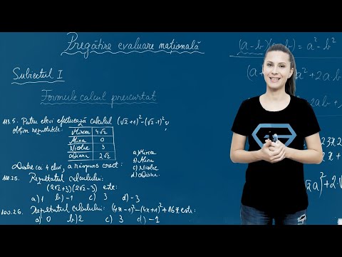 Formule de calcul prescurtat: diferența de pătrate și binomul la pătrat. Evaluarea Națională