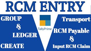 How To RCM Entry // Group & Ledger Create // In Tally Prime //