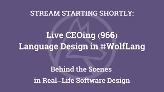 Live CEOing Ep 966: Language Design in Wolfram Language [Graphic Issues]