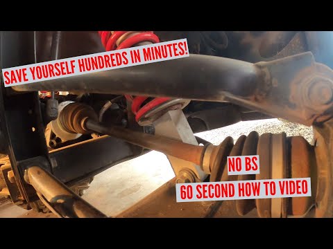 How to change a Rhino rear CV halfshaft (axle).