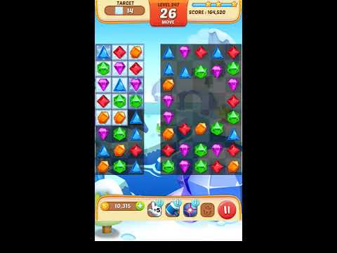 Jewel Match King Level 247 - Walkthrough ( No Booster )
