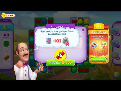 Homescapes Stuck Level 3986-3987 | Gameplay Walkthrough 🏠