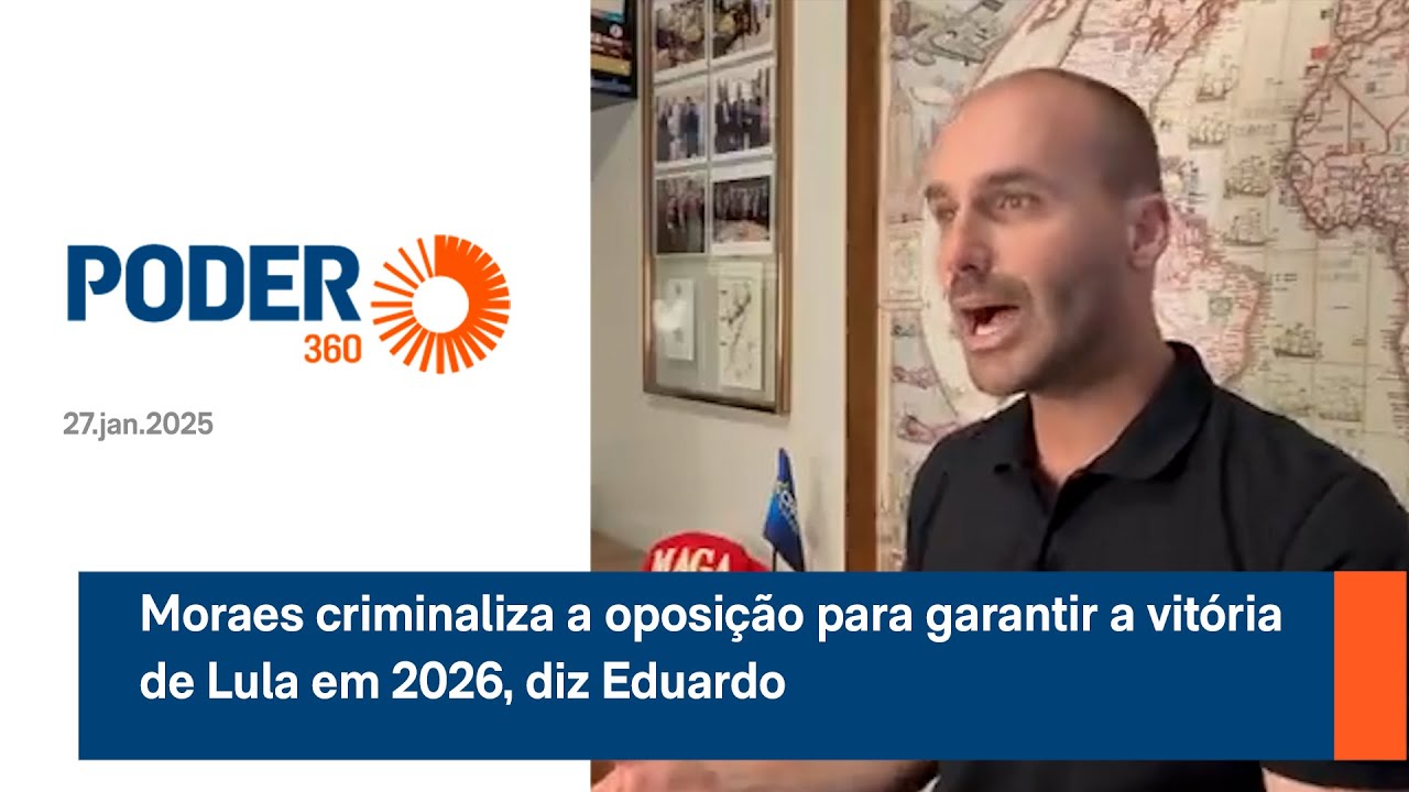 Moraes criminaliza a oposição para garantir a vitória de Lula em 2026, diz Eduardo