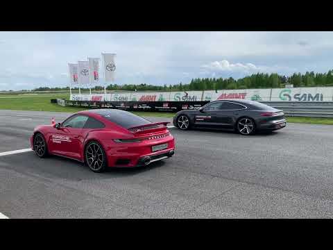 Porsche 911(992) Turbo S vs Porsche Taycan Turbo S launch