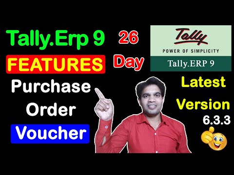 Purchase Order Processing in Tally Erp 9 | Purchase Order Voucher Entry in Tally Erp 9