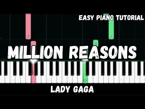 Lady Gaga - Million Reasons (Easy Piano Tutorial)