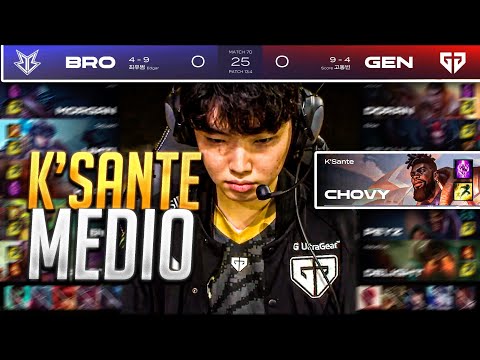 CHOVY OUTDRAFTEA TODO Y JUEGA KSANTE MEDIO 😳 // BRO vs GEN Highlights game 1