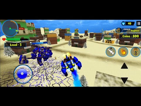 Flying Ghost Robot Car Game: Transform Robot Games / Android Gameplay