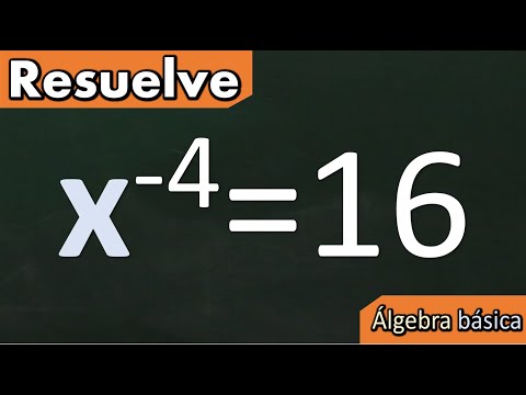 Resolución de ecuaciones. x⁻⁴=16