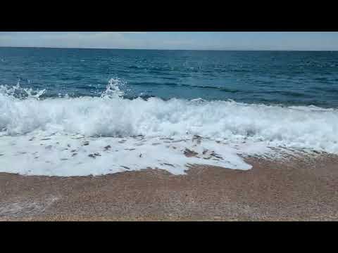 Sea Waves on the Beach of Malgrat de Mar 🌊 #Spain #NoFilter