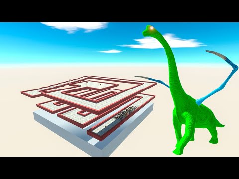 Escape From Alien Brachiosaurus - Last Survivor - Animal Revolt Battle Simulator