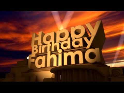 Happy Birthday Fahima