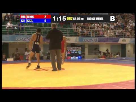 Kazan-2013 / Eldaniz Azizli (AZE) - Fatih Tekin (TUR) - bronze medal match
