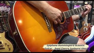 Video thumbnail for Epiphone Hummingbird Acoustic Guitar Aged Cherry Sunburst Gloss by Jamcrew Music Studio