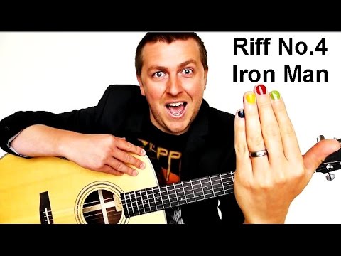 Easy Beginner Guitar Lesson - Iron Man - Riff No.4 - Drue James