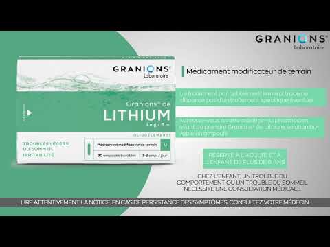 Granions De Lithium 1 Mg/ 2 Ml, Solution Buvable En Ampoule