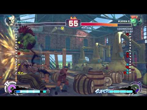 AFG [Sagat] vs UDONKO082 [Blanka] SSF4 Japanese Online Ranked Matches - TRUE-HD