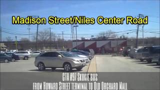 CTA #97 Skokie bus from Howard Street terminal to Old Orchard Mall 2 (04-10-16)