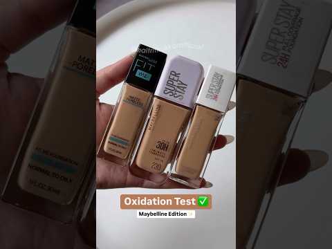 Maybelline Foundation Oxidation Test ✅ #maybelline #maybellineindia #maybellinefoundation #viral