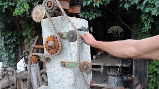 The Car -Granite and Iron Sculpture