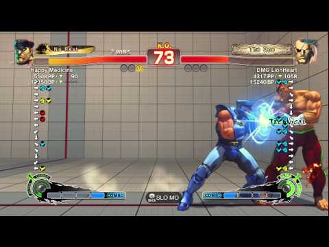 Happy Medicine (M.Bison/Dictator) vs. DMG LionHeart (Sagat) SSF4:AE XBL Match