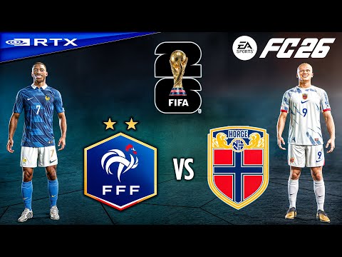 FC 26 - France vs. Norway Ft. Mbappe, Haaland, | FIFA World Cup Qualifiers 2026 Full Match | [4K60]