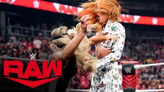 Becky Lynch attacks Trish Stratus and Zoey Stark on Miz TV: Raw highlights, July 17, 2023