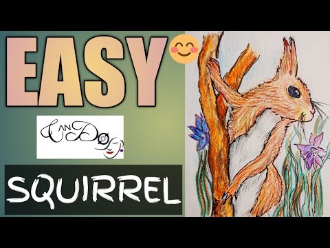 How To Draw A Squirrel Step By Step For Beginners...