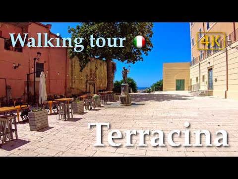 Terracina (Lazio), Italy【Walking Tour】History in Subtitles - 4K