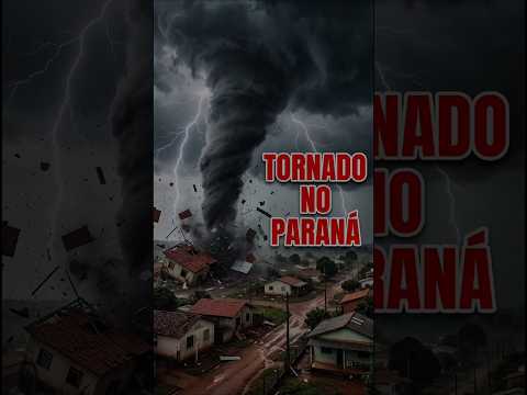 TORNADO DEVASTA CIDADE NO PARANÁ EM MINUTOS 😱🌪️ #Tornado #Paraná #Brasil #ClimaExtremo #GeoMistério