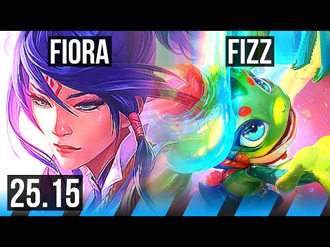 FIORA vs FIZZ (MID) | 10 solo kills, 45k DMG, Legendary | KR Master | 25.15