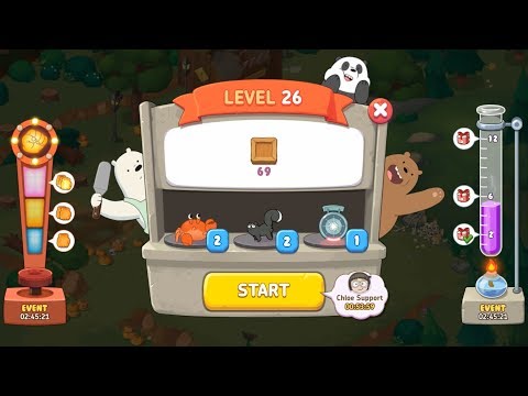 We Bare Bears Match3 Repairs Level 26 HD 1080p