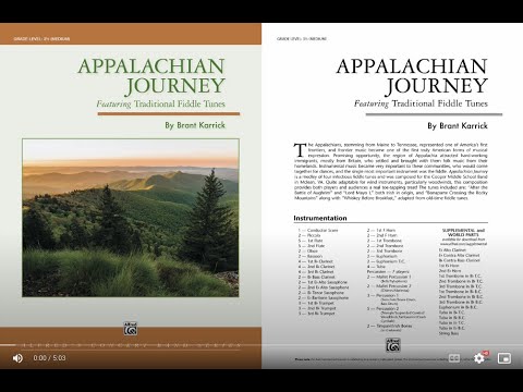 Appalachian Journey, by Brant Karrick – Score & Sound