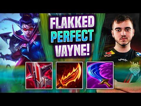 FLAKKED PERFECT GAME WITH VAYNE! - G2 Flakked Plays Vayne ADC vs Swain! | Preseason 2022